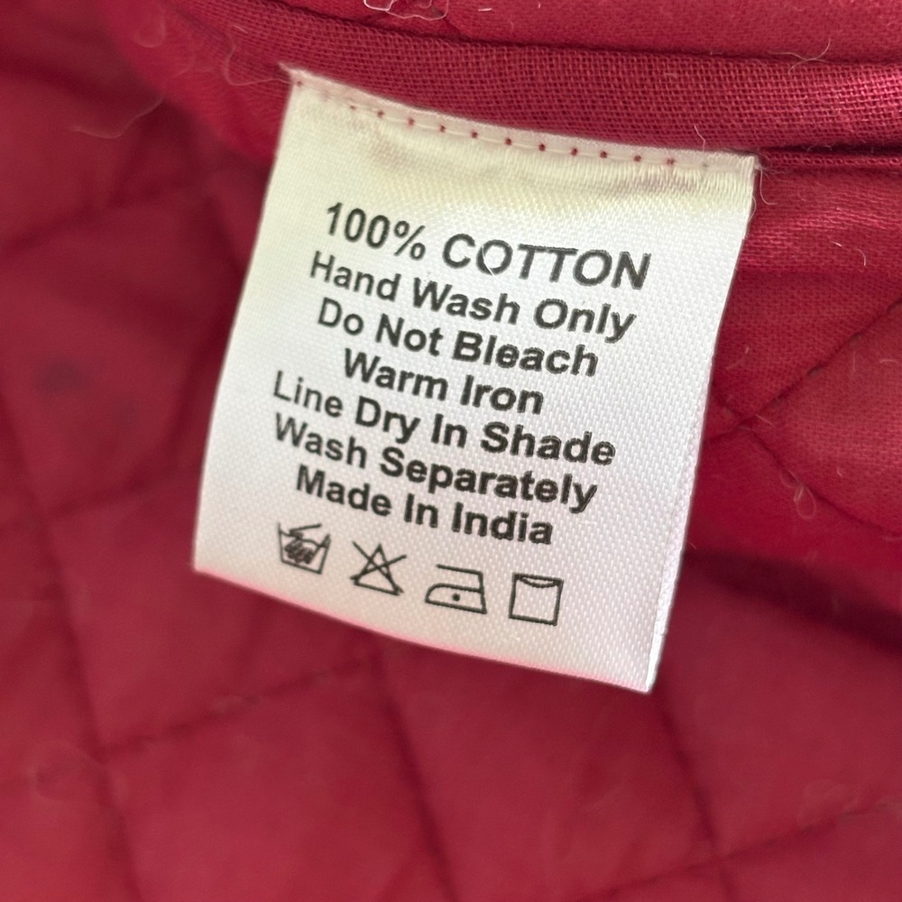Marigold by Victoria Dunn Quilted Cotton Floral Open Front Jacket Burgundy XL - Picture 6 of 8